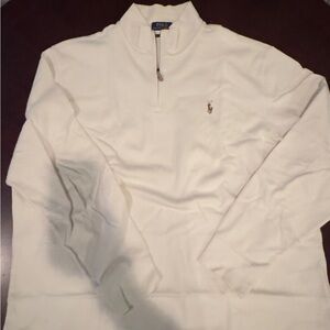 Ralph Lauren Men's Zip Up Cream Sweater